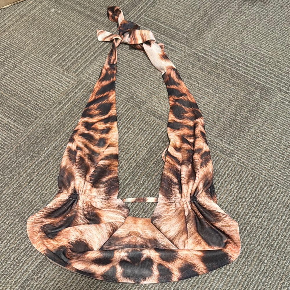 Leopard Print Halter Top